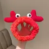 Diadema de pelo peludo diadema para lavarse la cara al por mayor para niñas diadema de borde ancho diadema de orejas de gato de celebridad de Internet lazo accesorios de pelo de felpa