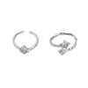 Textura líquida estrella irregular Piedra lunar anillo abierto Diseño nicho de alta gama para mujer anillo personalizado para dedo índice