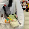 Bolsa Transversal Nova Estilo 2026 Color-Blocking com Cordão para Celular, Alça de Mão Tecida Fofa, Leve de Ombro Cruzado para Garrafa d'Água