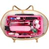 Bolsa de cosméticos de feltro Armazenamento de cor sólida multifuncional Bolsa Bolsa interna de feltro de grande capacidade Bolsa de armazenamento de cor doce com cordão