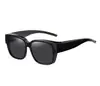 Gafas de Sol Polarizadas para Miopía, Gafas de Sol para Sol de Conducir, Gafas de Visión Nocturna con Montura Negra, Accesorios de Moda con Montura Grande