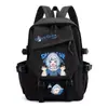Mochila de Dibujos Animados Anime Tiburón Chica Gawr Gura, para Niños y Niñas, Estudiantes de Primaria y Secundaria, Gran Capacidad, Bolso Escolar Casual