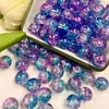 Cuentas de Hielo Agrietado de Verano de 8-10 mm Cuentas Sueltas Cuentas de Vidrio Agrietado de Dos Tonos Accesorios para Pulseras DIY
