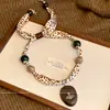 Collar con Bufanda de Seda y Cuentas Estampado Leopardo Retro Diseño de Nicho para Mujer Cadena de Suéter Accesorios de Collar Elegantes Versátiles Nuevo Estilo 2025