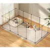 Valla para Mascotas, Casa para Perros, Villa Grande, Valla Protectora para Perros Pequeños y Medianos, Jaula Transparente de Plástico Desmontable para Mascotas, Jaula para Gatos