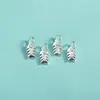 Pingente Pequeno Peixe Prata Pura S999 Pingente Padrão Espinha de Peixe Pulseira de Corda Trançada DIY Acessórios de Pingente para Pulseira de Cristal