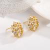 Ramo de Hortensias Pendientes de Hada Francesa 2024 Nuevas Explosiones Aretes de Alta Gama Lujo Ligero Accesorios Únicos para Orejas para Mujeres