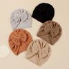 Gorro infantil transfronterizo INS, gorro de punto con lazo para bebé, gorro indio con protección elástica para las orejas para recién nacidos europeos y americanos.