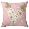Funda de almohada de Pascua transfronteriza, funda de cojín de conejo rosa de dibujos animados personalizada, decoración de sala de estar, funda de cojín para sofá