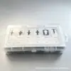 Caja de 100 piezas con hebilla para cruzar la frontera 6 hebillas de plástico fijas para coche diferentes Hebilla general para coche hebilla HE26