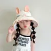 Nuevo Sombrero Infantil de Ala Ancha Verano Niñas Lindo Protección UV Niño Pequeño Parte Superior Abierta Sombrero de Sol Plegable Sol
