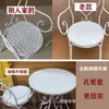 Conjunto de Mesa e Cadeira de Ferro para Varanda Interna, Conjunto de Mesa e Cadeira de Ferro para Pátio Externo e Jardim, Mesa Redonda, Conjunto de Três Peças para Mesa e Cadeira de Loja de Chá com Leite
