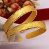 Pulsera de Boda Dragón y Fénix Jugando con Cuentas de Oro de Arena Vietnamita Cobre Chapado en Oro Electrochapado al Vacío de Alta Calidad Pulsera Abierta Auspiciosa Venta al por Mayor