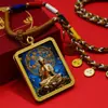Oito Deidades Guardiãs Xizang Dourado Colorido Thangka Buda do Zodíaco Colar Amuleto Caixa Gahu Pingente Cultural Colorido da Moda