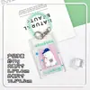 Portatarjetas transparente al por mayor para estudiantes, portatarjeta con tapa deslizante, estuche para tarjeta de campus y tarjeta de comida, funda protectora anti-pérdida para tarjetas de autobús y de acceso