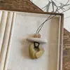 Collar ovalado de resina estilo étnico, lujo ligero con un toque de alta gama, cadena para suéter de moda vintage, collar de diseño nicho para mujer
