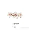 Presilha de Cabelo Flor Gota de Óleo para Mulheres, Grampo de Cabelo Transfronteiriço de Alta Qualidade com Estilo Francês, Design de Luxo Leve