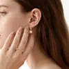 Collar Transfronterizo de Plata de Ley S925 con Borla de Ópalo Imitación Estrella Luna y Sol para Mujer Cadena para Clavícula de Lujo Accesible Europeo y Americano Juego de Cadena