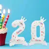 Balões de Número de 32 polegadas Embalados Individualmente de Alumínio Autoportantes Decoração de Festa de Aniversário de Bebê Branco Aniversário Atacado Transfronteiriço