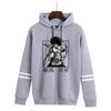 Dientes Cortantes Camino BAKI fan Ma dientes cortantes anime sudadera con capucha forrada de vellón transfronteriza suelta para hombre y mujer suéter anime sudadera con capucha