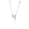 Nuevo collar de borla con lazo de plata esterlina S925 joyería para mujer colgante Joker diseño de nicho cadena clavicular al por mayor