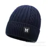 Chapéus de Inverno Masculinos Cuidadosamente Selecionados, Gorros de Tricô com Forro de Lã, Chapéus de Lã Engrossados e Quentes, Chapéus de Algodão, Chapéus de Ciclismo de Inverno à Prova de Vento