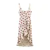 Comercio Exterior Transfronterizo Ropa Femenina Estilo Europeo y Americano Za Aliexpress Vestido Midi de Lunares de Moda Más Vendido