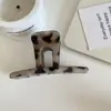 Pinza para el Cabello de Color Carey de Gama Alta con Estampado de Leopardo, Elegante Pasador de Celebridad de Internet, Accesorio para el Cabello para Recogido en la Parte Posterior de la Cabeza, Pinza de Tiburón, Modelo Nuevo