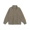 Chaqueta Casual Nueva de Cuello Alto para Hombre, Manga Larga, Top Corto, Color Sólido, Tendencia Casual, Chaqueta para Hombre, Primavera y Otoño 2025