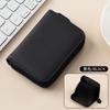Mini Cartera de Cuero Genuino Tipo Organizador para Tarjetas Comercio Exterior para Hombre y Mujer Retro Tarjetero RFID Multitarjeta con Cremallera Pequeña Cartera para Tarjetas