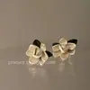 Pendientes de Laca Florales Estilo Francés Súper Asequibles, Aretes de Diseño de Nicho de Alta Gama Estilo Retro Barroco de Hong Kong