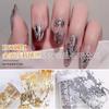 Estilo Ins Nova Arte de Unhas Japonesa Folha de Ouro e Prata Sally Malha Folha de Ouro Fragmento Malha Ornamento de Unha para Fototerapia