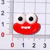 Accesorios divertidos de resina con boca y ojos para cajas de almacenamiento DIY, fundas de teléfono, pegatinas para vasos de agua, pasadores y coleteros