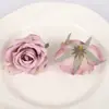 Flor de rosa de simulação europeia flor de guirlanda decorativa DIY parede de flores design floral de casamento flor de rosa de simulação de tecido atacado