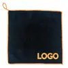 Toalha de Bordado de Fibra Ultrafina Logo Personalizado Presente de Inauguração Texto Bordado Toalha Quadrada Toalha de Lembrança Embalada Individualmente