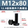 Grado 12.9 Tornillos hexagonales externos de alta resistencia negros Tornillos de acero aleado de rosca completa métrica M5M6M8M10M12M14
