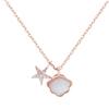 Collar Concha Estrella de Mar Plateado Collar Mujer Diseño Nicho ins Sencillo Frío Moda Celebridad Cibernética Cadena Clavícula Lujo Ligero Elegante