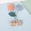 Accesorios Creativos Pequeños de Corazón de Durazno, Piezas Decorativas de Corazón Jacquard de Gasa, Accesorios para Bolsos de Flores Bicolores, Accesorios Ultrasónicos