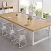 Mesa de conferência treinamento de equipe mesa de escritório retangular e conjunto de cadeiras mesa de computador simples estação de trabalho mesa grande