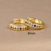 Venta caliente europea y americana 18K unilateral Incrustado de diamantes aretes pequeños pendientes hebilla de oreja 5 a 12 mm hebilla de hueso de oreja de color joyería para orejas para mujer