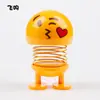 Muñeco con Muelle de Cara Sonriente Emoji Montado en Coche Decoración de Coche Adorno para Coche Tendencia de Tiktok Celebridad de Internet
