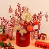 Kit de Materiais para Balde da Sorte Flor de Ano Novo DIY Balde Abraço Acabado para Inauguração de Casa Enfeites de Decoração de Ano Novo 2026 para Sala de Estar Venda por Atacado