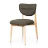 Silla de comedor de madera maciza nórdica, silla de comedor de diseño moderno simple para el hogar, silla de lujo ligero con respaldo suave acolchado