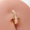 Comercio Electrónico Transfronterizo Europeo y Americano Anillo de Acero Inoxidable Perforado para Ombligo de 7 Piezas Anillo de Ombligo de Mariposa con Circonita Incrustada de Cobre Clavo para Ombligo