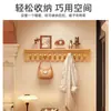 Perchero con forma de teclas de piano con estante para entrada, perchero creativo de madera maciza con gancho para pared