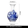 Jarrón de cerámica Jingdezhen, jarrón de cerámica con loto en relieve pintado a mano, adornos decorativos de cerámica, jarrón chino hidropónico