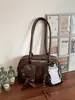 Bolsa de Ombro Pequena de Nicho Coreana para Mulheres, High-End, Grande Capacidade, Retrô, Versátil, Para o Trabalho, Bolsa Boston