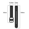 Correa de Silicona Aplicable Extra Grande de 12MM Correa de Repuesto para Reloj Inteligente con 12 Hebillas de Silicona