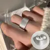Anillo de fuegos artificiales elegante y exquisito para mujer, lujo ligero, moderno, único, anillo abierto versátil, borde ancho, anillo de moda para el dedo índice de celebridad de internet