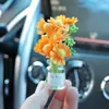 Internet Celebrant Fresh Vaso Flor Casa de Bonecas Mini Simulação Interior Do Carro Console Central Decoração Enfeites de Carro Espelho Cruzado